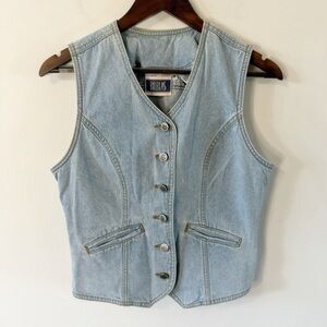 Vintage Bill Blass Denim Vest Medium - image 1